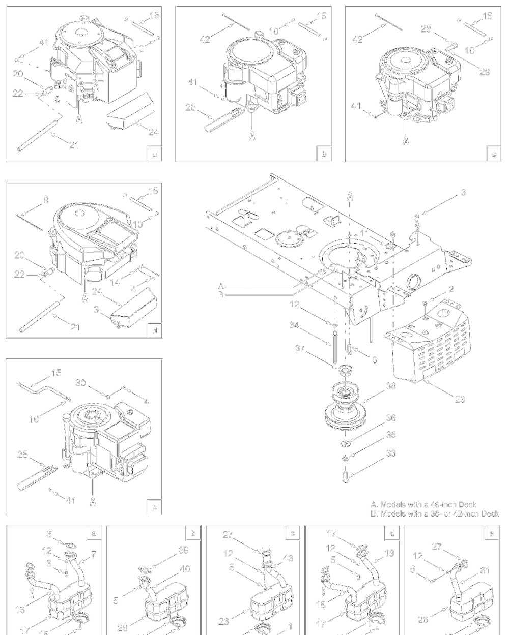 Engine Accessories Diagram and Parts List for 13AD695G700 2004 Yard Machines Lawn Tractor